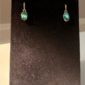 Kendra Scott Gold and Teal Earrings
